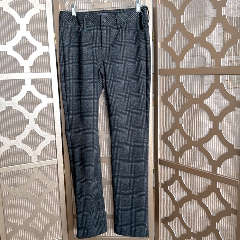 NYDJ plaid straight leg pants